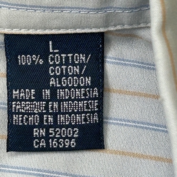 Liz Claiborne Women's Stripe Button Down Shirt Sz L - Picture 5 of 9